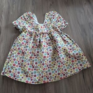 Handmade BabyDoll Floral Tapestry Mini Dress With Puff Sleeves (Est. Size Large)